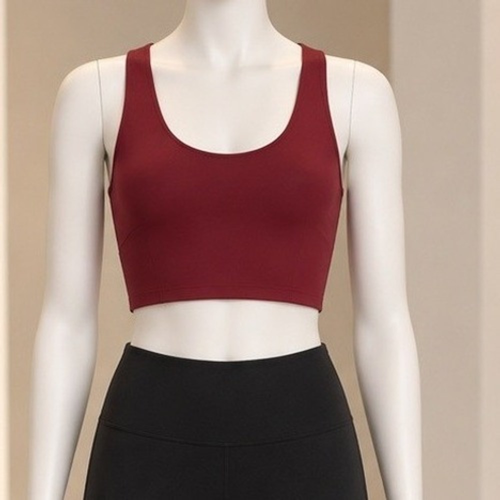 Zella Womens Sports Bra Racerback Activewear Burgundy Small